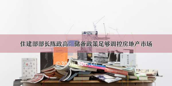 住建部部长陈政高：储备政策足够调控房地产市场