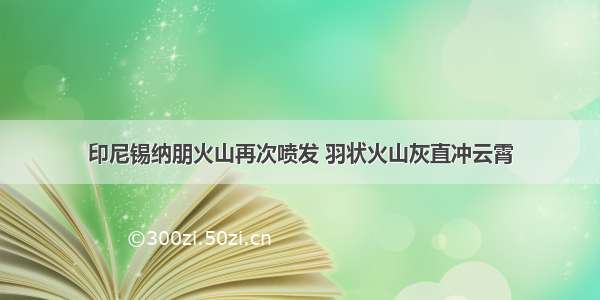 印尼锡纳朋火山再次喷发 羽状火山灰直冲云霄