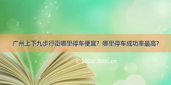 广州上下九步行街哪里停车便宜？哪里停车成功率最高？