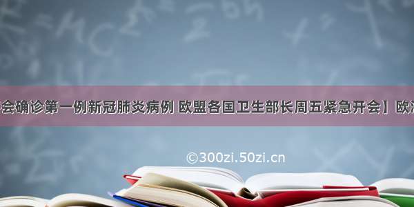 【欧洲理事会确诊第一例新冠肺炎病例 欧盟各国卫生部长周五紧急开会】欧洲理事会发言