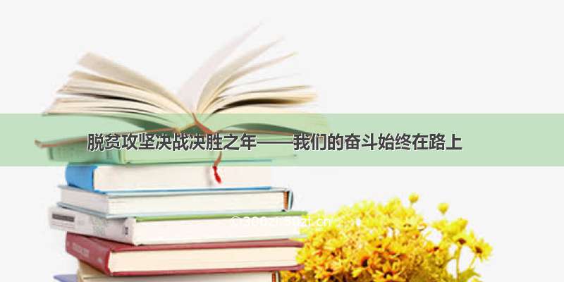 脱贫攻坚决战决胜之年——我们的奋斗始终在路上