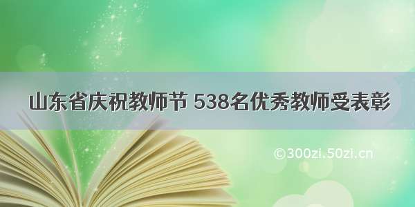 山东省庆祝教师节 538名优秀教师受表彰