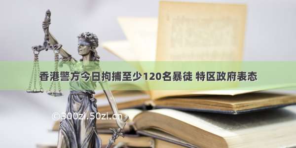 香港警方今日拘捕至少120名暴徒 特区政府表态