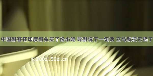 中国游客在印度街头买了份小吃 导游说了一句话 立马就把它扔了