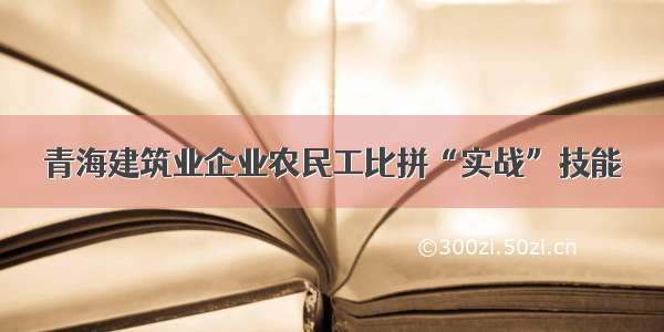 青海建筑业企业农民工比拼“实战”技能