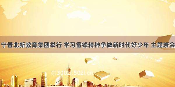 宁晋北新教育集团举行 学习雷锋精神争做新时代好少年 主题班会