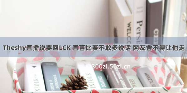 Theshy直播说要回LCK 直言比赛不敢多说话 网友舍不得让他走