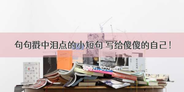 句句戳中泪点的小短句 写给傻傻的自己！