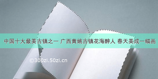 中国十大最美古镇之一 广西黄姚古镇花海醉人 春天美成一幅画