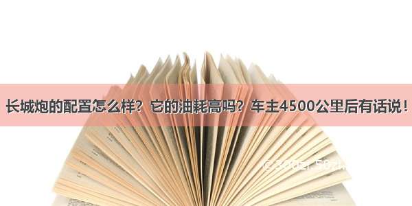 长城炮的配置怎么样？它的油耗高吗？车主4500公里后有话说！