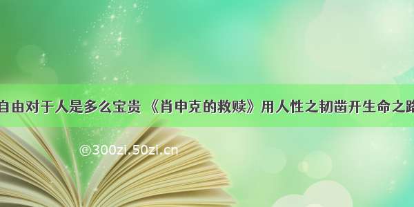 自由对于人是多么宝贵 《肖申克的救赎》用人性之韧凿开生命之路