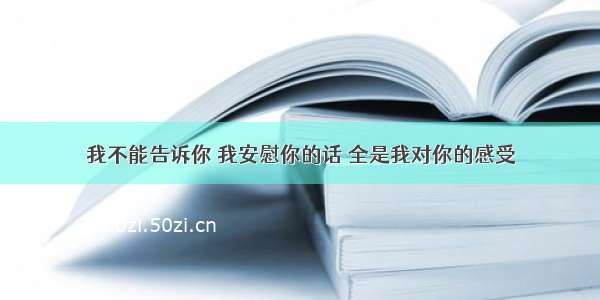 我不能告诉你 我安慰你的话 全是我对你的感受