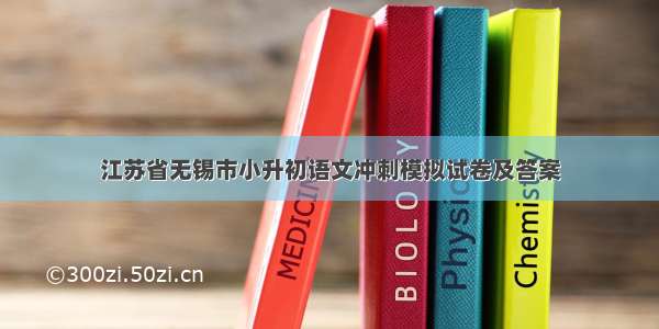 江苏省无锡市小升初语文冲刺模拟试卷及答案