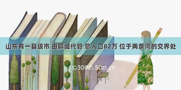 山东有一县级市 由聊城代管 总人口82万 位于两条河的交界处