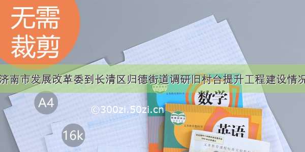 济南市发展改革委到长清区归德街道调研旧村台提升工程建设情况