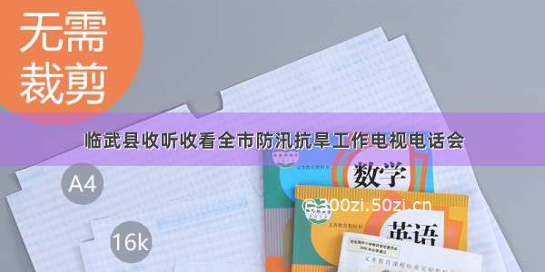 临武县收听收看全市防汛抗旱工作电视电话会