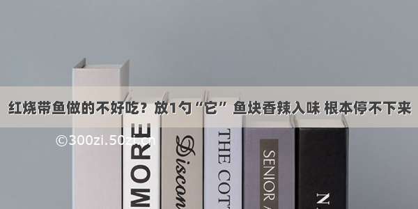 红烧带鱼做的不好吃？放1勺“它” 鱼块香辣入味 根本停不下来