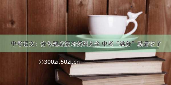 中考语文：分专题总复习资料大全 中考“满分”就靠它了