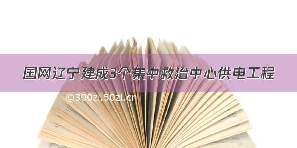 国网辽宁建成3个集中救治中心供电工程