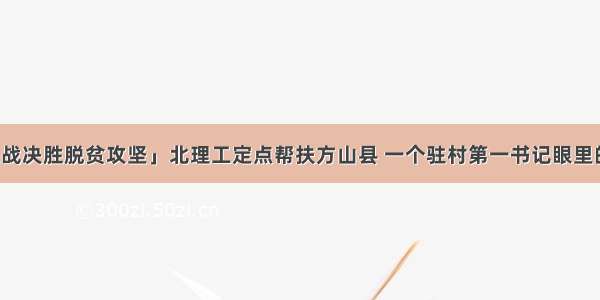 「决战决胜脱贫攻坚」北理工定点帮扶方山县 一个驻村第一书记眼里的扶贫