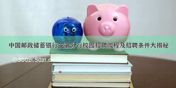 中国邮政储蓄银行安徽分行校园招聘流程及招聘条件大揭秘
