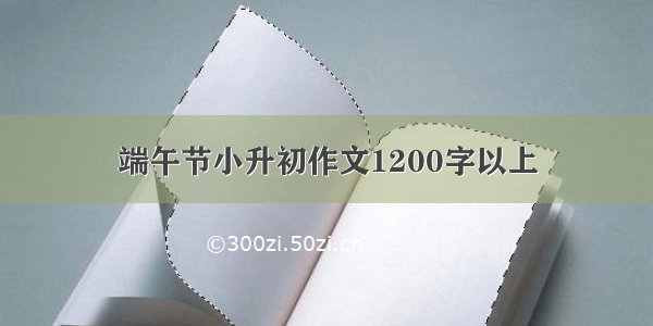 端午节小升初作文1200字以上