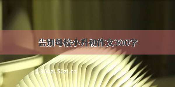 告别母校小升初作文300字