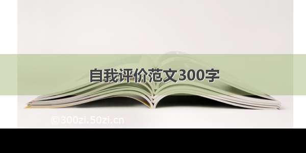 自我评价范文300字