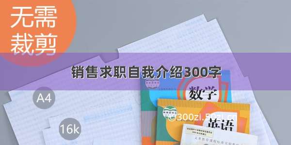 销售求职自我介绍300字