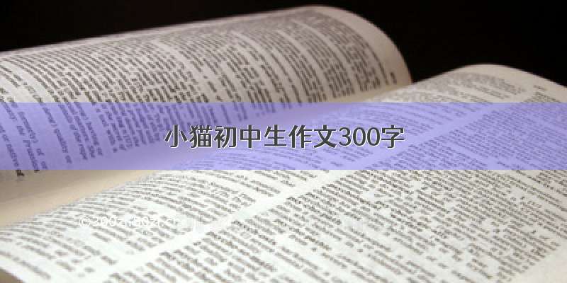 小猫初中生作文300字