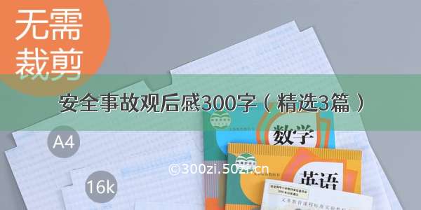 安全事故观后感300字（精选3篇）