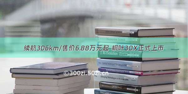 续航306km/售价6.88万元起 枫叶30X正式上市