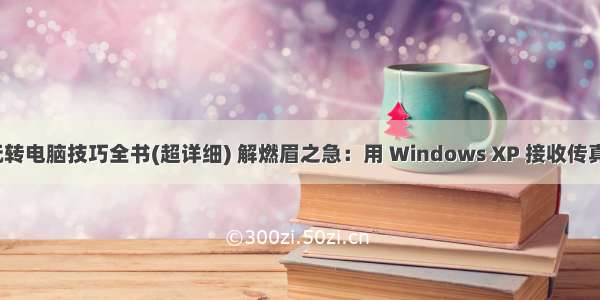 玩转电脑技巧全书(超详细) 解燃眉之急：用 Windows XP 接收传真_