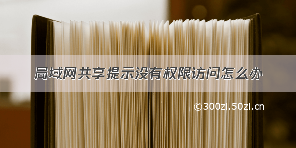 局域网共享提示没有权限访问怎么办