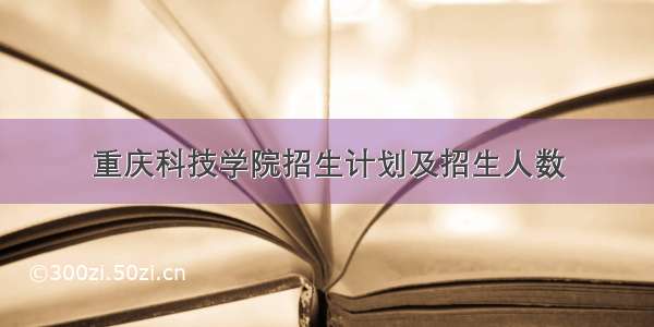 重庆科技学院招生计划及招生人数