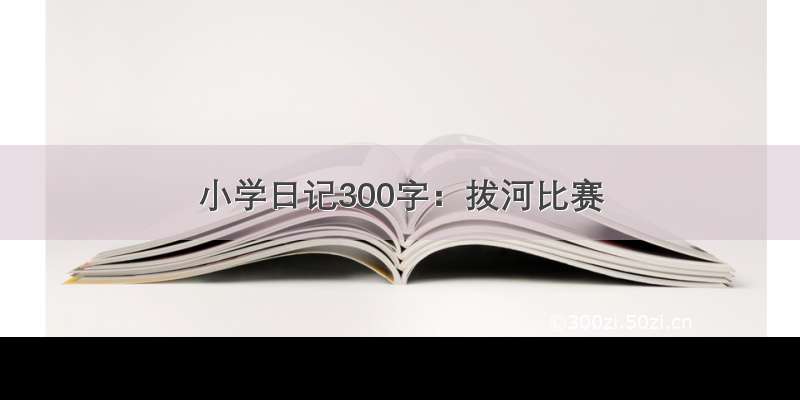 小学日记300字：拔河比赛