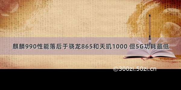 麒麟990性能落后于骁龙865和天玑1000 但5G功耗最低