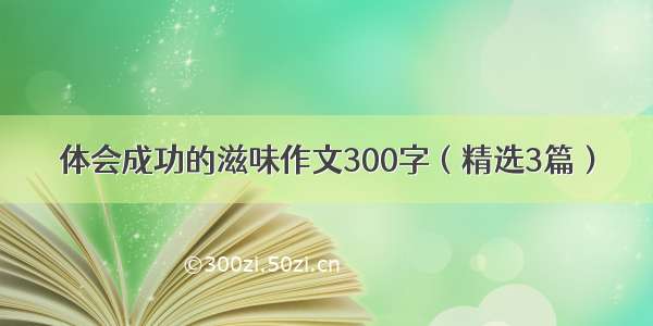 体会成功的滋味作文300字（精选3篇）