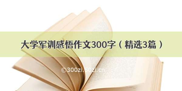 大学军训感悟作文300字（精选3篇）