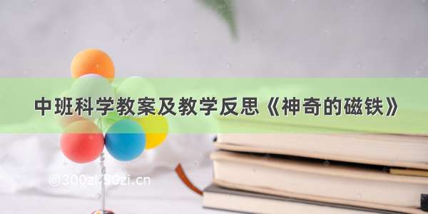 中班科学教案及教学反思《神奇的磁铁》