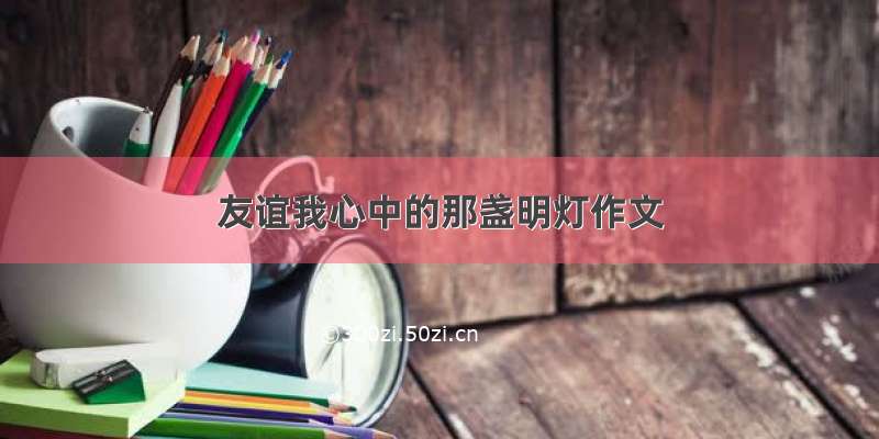 友谊我心中的那盏明灯作文