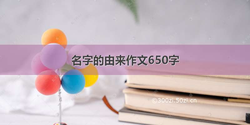 名字的由来作文650字