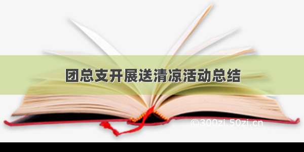 团总支开展送清凉活动总结