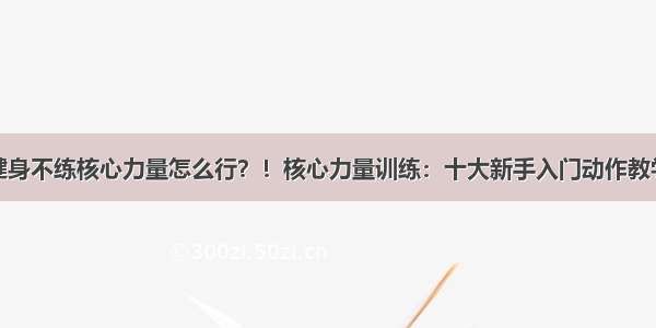 健身不练核心力量怎么行？！核心力量训练：十大新手入门动作教学