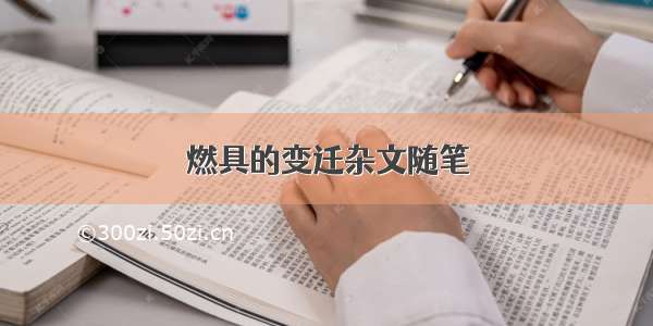 燃具的变迁杂文随笔