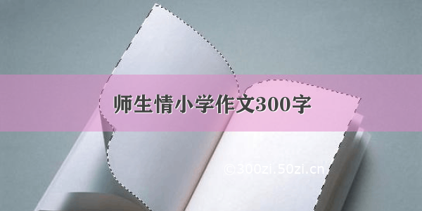 师生情小学作文300字