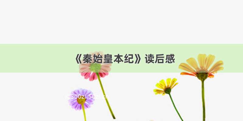 《秦始皇本纪》读后感