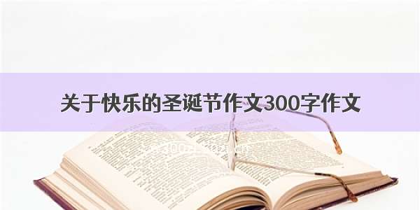 关于快乐的圣诞节作文300字作文