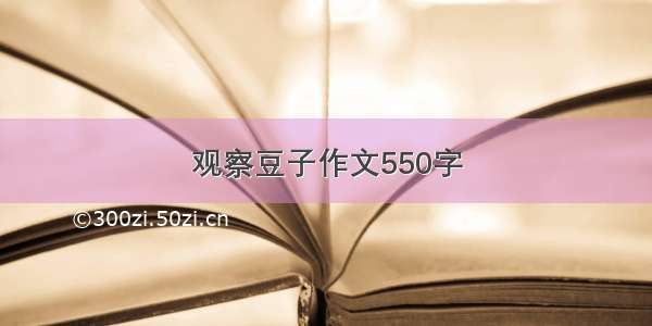 观察豆子作文550字