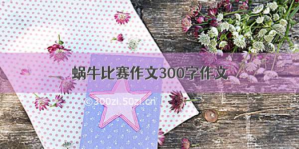 蜗牛比赛作文300字作文